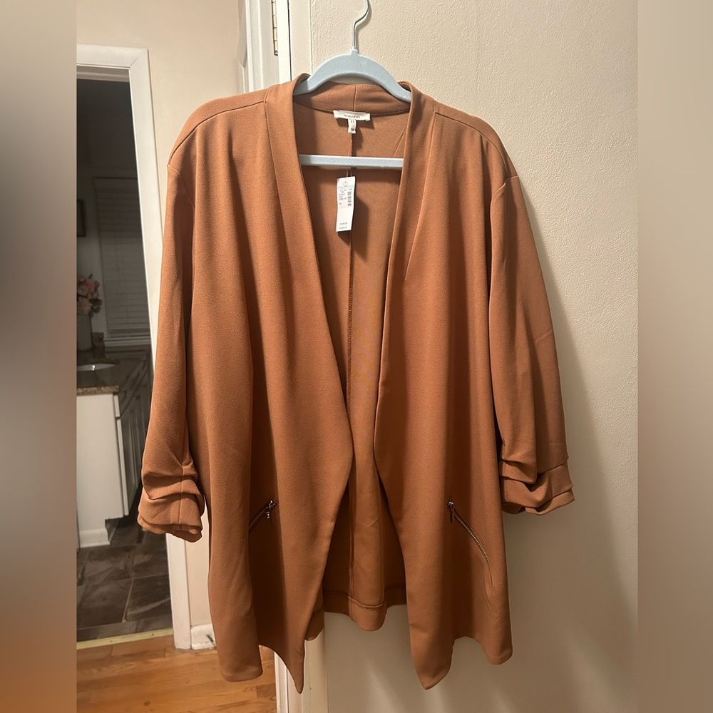 Maurice’s blazer; camel color; 4xl